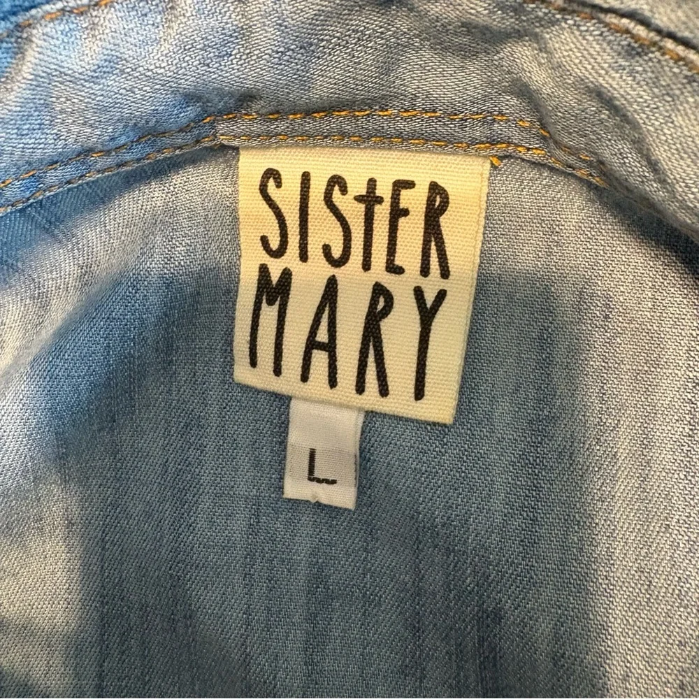 Sister Mary Denim Blue Shirt - Picture 3 of 3